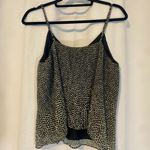 Topshop US size 8, Black and Green Patterned Camisole - Picture 2 of 5